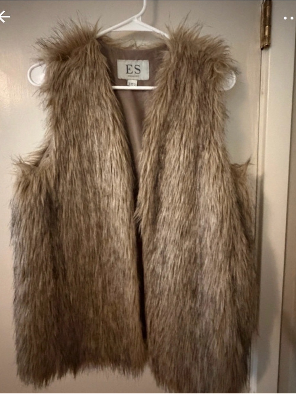 Faux Fur Vest in Taupe